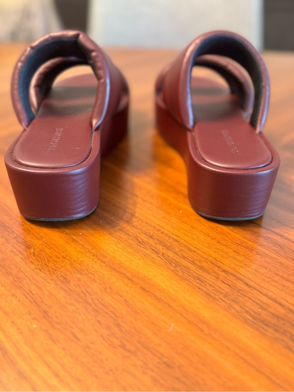 Constance Burgundy Padded Platform Slide Sandals Women’s US 9 - Picture 10 of 10